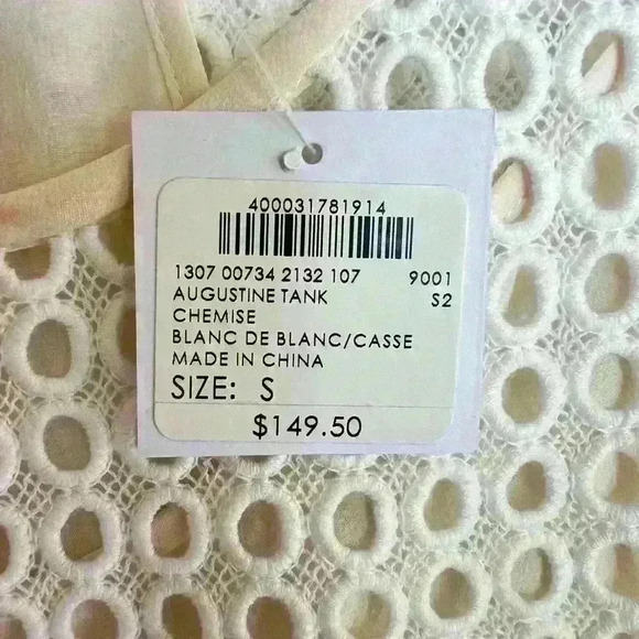 NWT! Club Monaco 100% Silk Cream Augustine Tank Chemise. - Picture 7 of 8